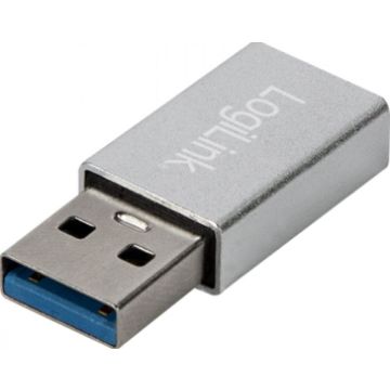 LogiLink Adapter USB 3.2 Gen1 Type-C,USB-A/M zu USB-C/F,silb