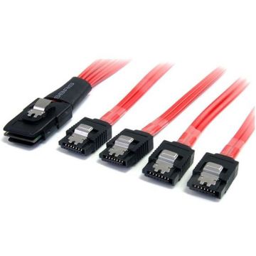 StarTech.com 50 cm lange, serieel aangesloten SCSI SAS-kabel - SFF-8087 naar 4x vastklikkend SATA
