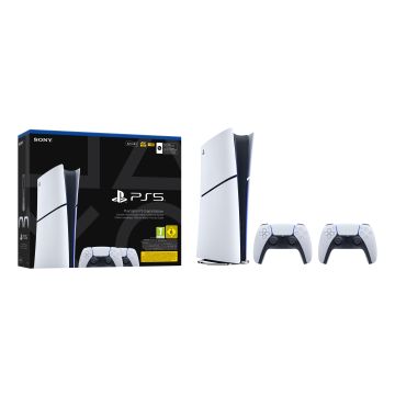 Sony PlayStation 5 Slim Digital Edition 825GB + Twee DualSense Draadloze Controllers - Console