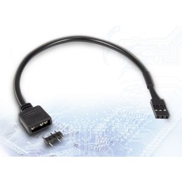 Inter-Tech Adapter 1x 3pin 5V RGB -> 1x VDG-Anschluss, 20cm retail