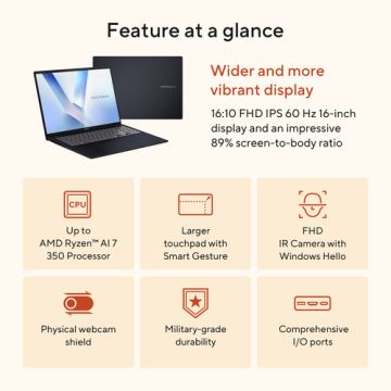 ASUS Vivobook 16 M1607KA‑MB164W - laptop