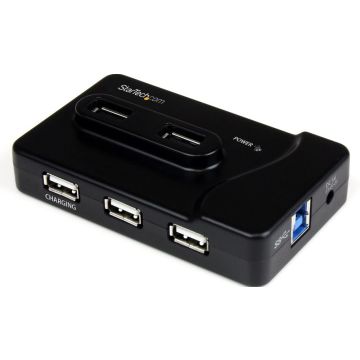 StarTech.com 6-poort USB 3.0/2.0 Combo Hub met Oplaadpoort - Hub