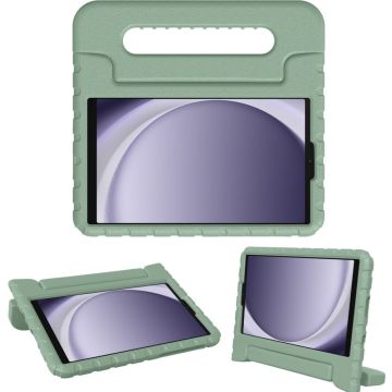 Accezz Kidsproof Backcover met handvat Samsung Galaxy Tab A9 8.7 inch - Olijfgroen