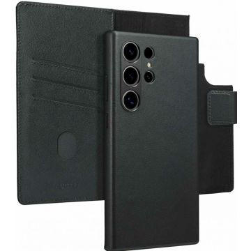Accezz Leather Bookcase 2-in-1 met MagSafe Samsung Galaxy S24 Ultra - Onyx Black