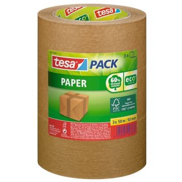 tesapackVerpackungsband Paper ecoLogo 50m x 50mm