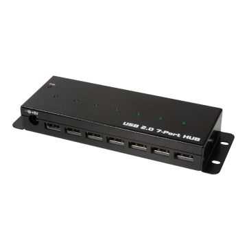 Logilink USB 2.0 HUB 7-port, Metall Industrieausführung
