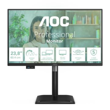 24-- FHD- 120HZ- HAS- ANTIBL (HW)- DOCKING- PD96W- USB HUB: 4XUSB-A &1XUSB-C- USB POP-OUT HUB- 2X2W SPEAKERS