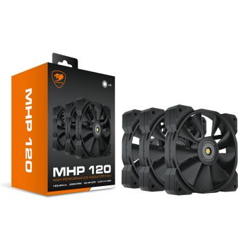 Cougar MHP 120 Black 3-pack - Ventilatorhuis
