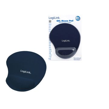 Logilink muismat met Gel-Polssteun Silicon blauw