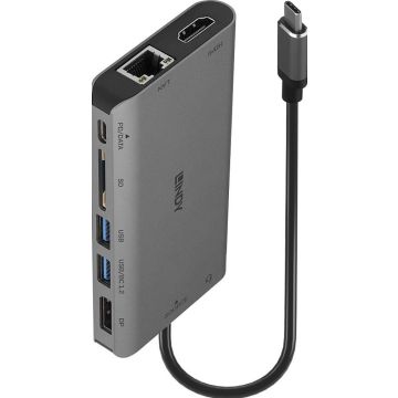 Lindy USB 3.2 Type C Mini Dock 4K HDMI&DP PD 3.0 100W USB 3.2