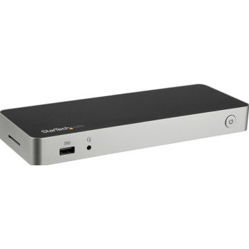 StarTech.com USB C Dock, Dual Monitor HDMI & DisplayPort 4K 30Hz, USB Type-C Laptop Docking Station 60W Power Delivery (PD), SD, 4-port USB-A 3.0 Hub, GbE, Audio, Thunderbolt 3 Compatible - USB 3.1 Gen 1 Dock (DK30CHDPPDUE)