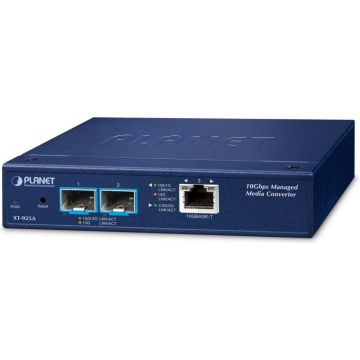 Planet 1-Port GE + 2-Port SFP+ Managed Media Converter XT-92