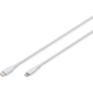 DIGITUS USB 2.0 aansluitkabel Type C -Lightning Silicon 2m w