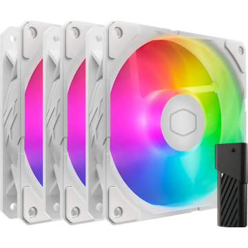 Cooler Master SickleFlow Edge 120 ARGB 3-pack Fan Kit White Edition - Ventilator