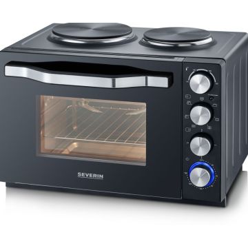 Hetelucht oven 30L 2500W 2kookpl.  draaispit en pizzasteen