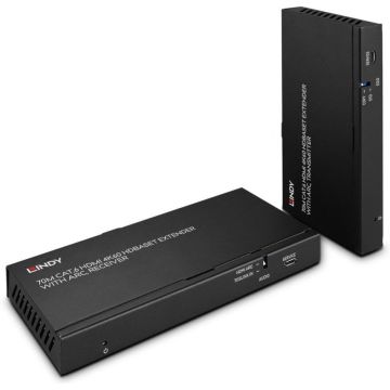 LINDY 70m Cat.6 HDMI 4K60 HDBaseT Extender m ARC (IR&RS-232)