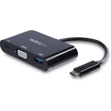StarTech.com USB-C naar VGA multifunctionele adapter met Power Delivery en USB-A poort - USB Type-C naar VGA