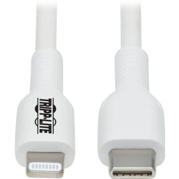 Eaton Tripp Lite Series Safe-IT USB-C to Lightning SyncCharge Antibacterial Cable (MM), MFi Certified, White, 1 m (3.3 ft.) - Lightning-kabel