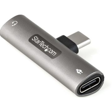 StarTech.com USB-C Audio & Oplaadadapter - USB-C Audio Adapter met 3.5mm TRRS KoptelefoonHeadset Jack en 60W USB Type-C Power Delivery Pass-through