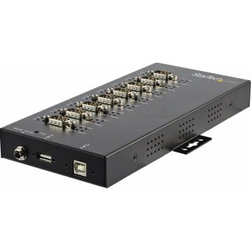 StarTech.com 8 Port Seriële USB Hub naar RS-232422485 Adapter, Industriële USB 2.0 naar DB9 Serial Converter Hub, IP30 Rated, Din Rail Monteerbaar, 15kV ESD Bescherming (ICUSB234858I) - Seriële adapter