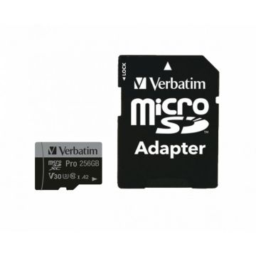 Verbatim PRO U3 - Flashgeheugenkaart (microSDXC-naar-SD-adapter inbegrepen)