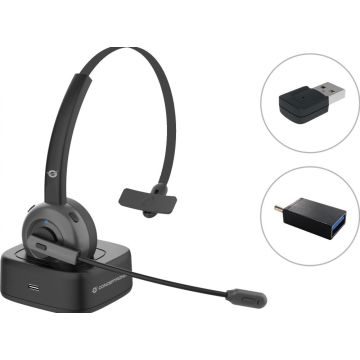 CONCEPTRONIC Headset Wireless Bluetooth met Ladest.+ Ada. zwart
