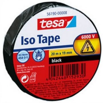tesa Isolierband 20m x 19mm zwart