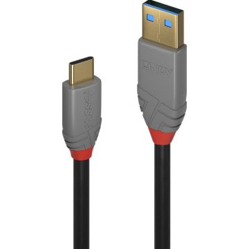 Lindy USB 3.1 Kabel Type A/C 5A PD Anthra Line M/M 1.5m