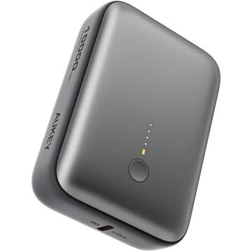 Aukey Powerbank Spark Mini 10000mAh 20W USB-C/USB-A grijs