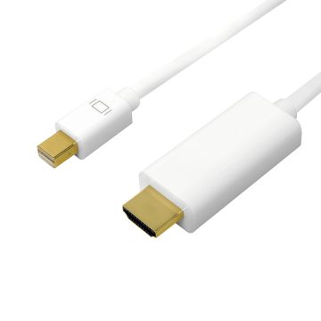 Logilink 4K Mini DisplayPort-Kabel DP 1.2 zu HDMI 1.4 1m wei