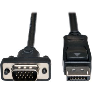 Eaton Tripp Lite Series DisplayPort 1.2 to VGA Active Adapter Cable (DP with Latches to HD15 MM), 3 ft. (0.9 m) - Displaykabel