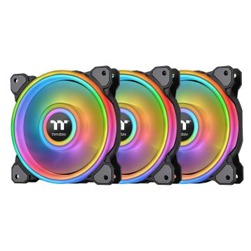 Thermaltake Riing Quad 12 RGB Black 3-pack - Ventilator