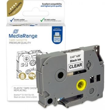 MediaRange Schriftbandka. Brother TZ-131/TZe-131 12mm 8m sch