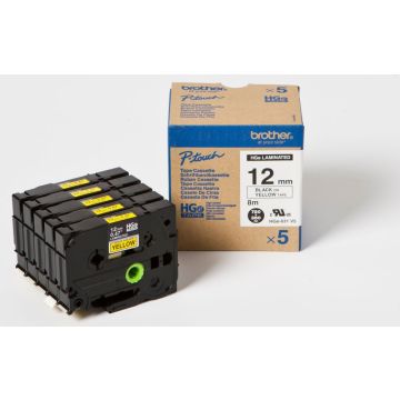 Brother HGE-631V5 - Zwart op geel