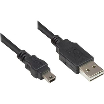 Good Connections USB2.0 Kabel EASY A-Mini B5pol. zwart. 0,5m