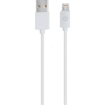 RealPower Lade/gegevenskabel lightning 1m wit MFI-certified