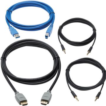 Eaton Tripp Lite Series HDMI KVM Cable Kit for Tripp Lite B005-HUA2-K and B005-HUA4 KVM, 4K HDMI, USB 3.1 Gen 1, 3.5 mm, 6 ft. - Video  audio  datakabelset