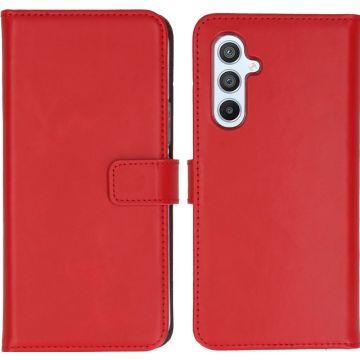 Selencia Echt Lederen Bookcase Samsung Galaxy A54 (5G) - Rood