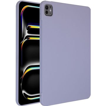 Accezz Liquid Silicone Backcover met penhouder iPad Pro 11 (2024) M4 - Lila