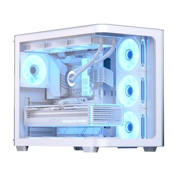 AeroCool Behuizing Midi P500C-G-WT-V1 o.N. Full Tempered Glas (Wh)