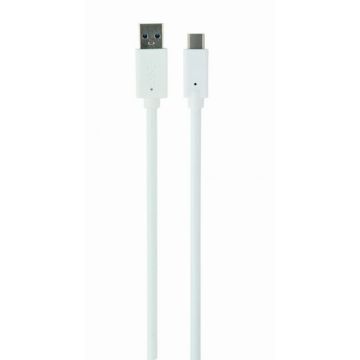 gembird USB 3.0 auf Type-C Kabel (AM/CM), 0,5 m, weiß
