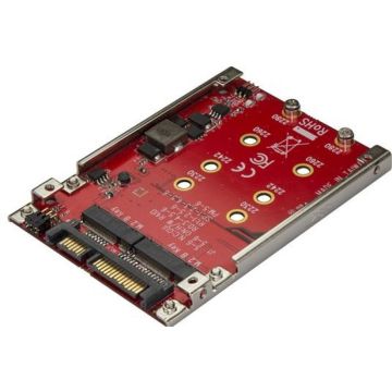 StarTech.com Dubbel sleufs M.2 schijf naar SATA adapter voor 2.5" drive bay - M.2 adapter