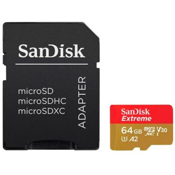SanDisk Extreme PLUS microSDXC V30 64GB - Flashgeheugenkaart