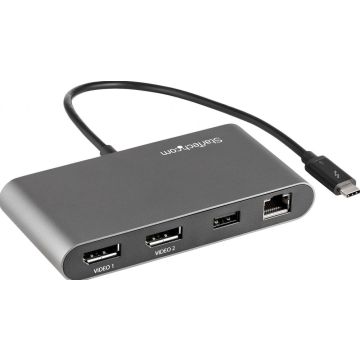 StarTech.com Thunderbolt 3 Dock - Mini Dual Monitor TB3 Docking Station met DisplayPort 4K 60Hz