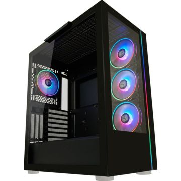 LC-Power Behuizing Midi Gaming 808B-ON Skylla_X inkl. 4 koeler