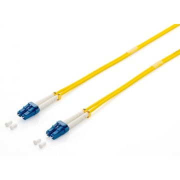 Equip LWL Patchkabel LC->LC 50.00m Singlemode Duplex OS2 yel plastic zak