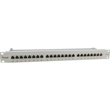 Equip Patchpanel 24x RJ45 Cat6A 19"" 1HE grijs