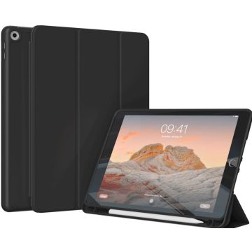 Accezz Smart Silicone Bookcase iPad 9 (2021) 10.2 inch / iPad 8 (2020) 10.2 inch / iPad 7 (2019) 10.2 inch - Zwart
