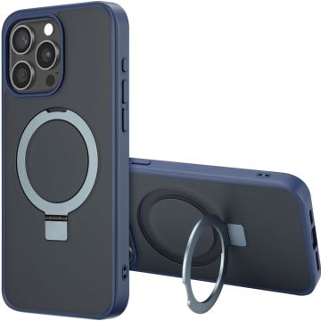 Accezz Ring Stand Backcover met MagSafe iPhone 15 Pro Max - Blue