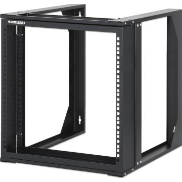 INTELLINET 19"" Open Frame Rack 2 Schienen 9HE zwart